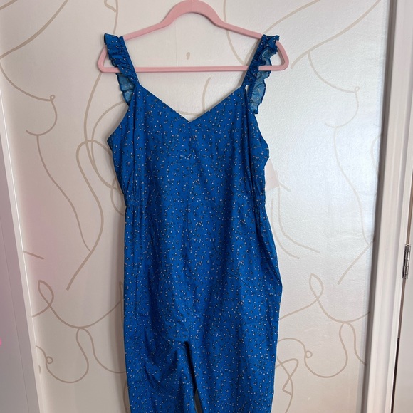 Hatch Maternity Daphne Jumpsuit in Blue Ditsy. Size 1. NWT - Picture 3 of 4